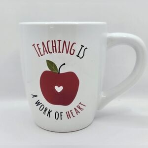 Oversized "Teaching is a work of heart" Ceramic Coffee Mug